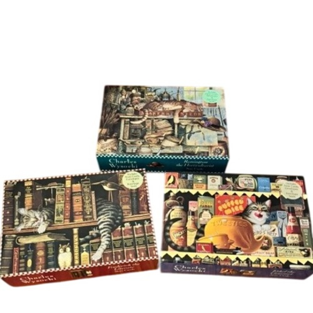 Charles Wysocki Cat Note Card Set Remington Frederick Ethel 3 Box Lot